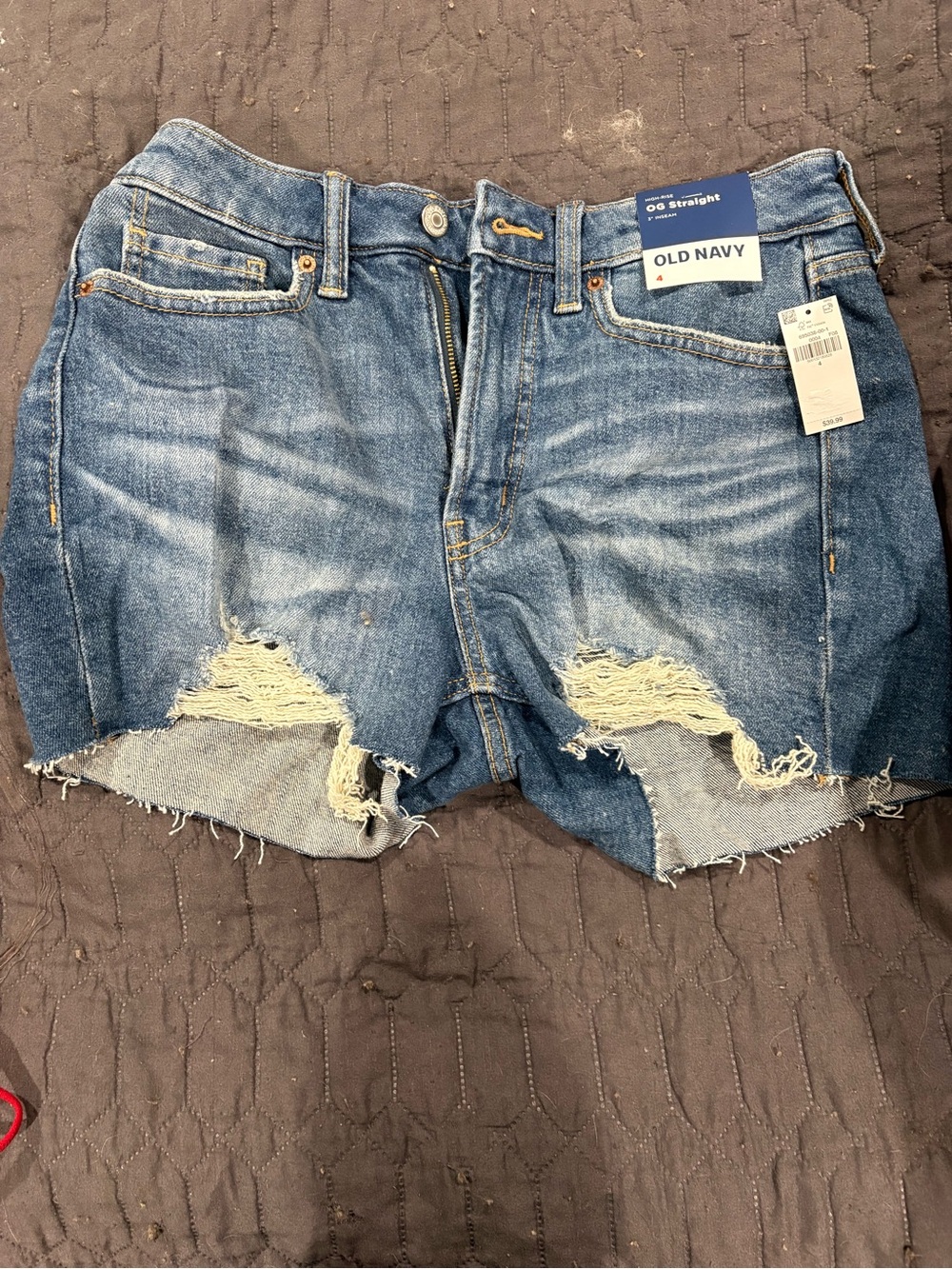 Old Navy Blue Distressed Cutoff Jean Shorts